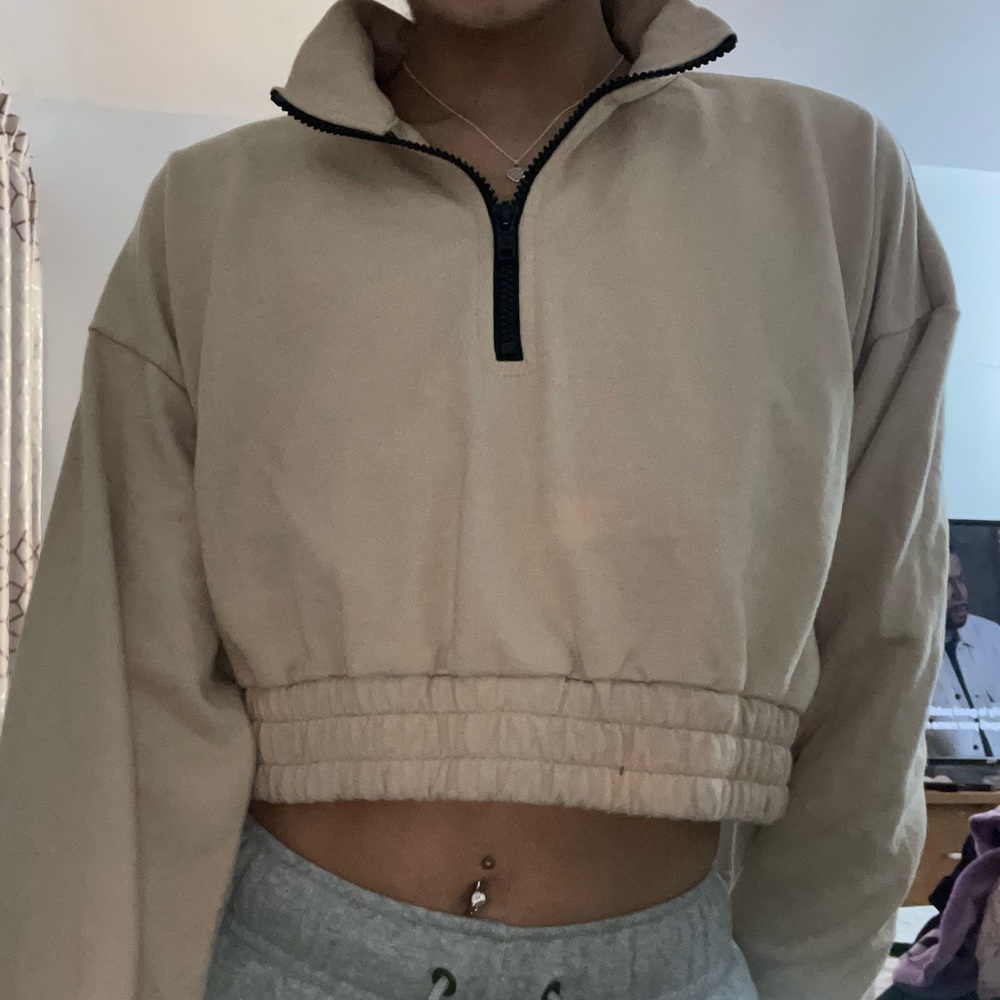 Forever 21 Cropped Zip Up